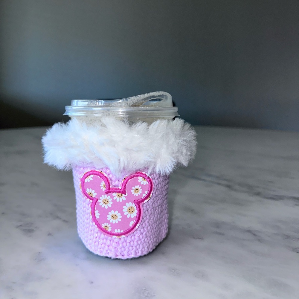 Crochet Mickey Mouse Coffee Cozy
